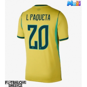 Brazílie Lucas Paqueta #20 Domácí Dres MS 2026 Krátký Rukáv Brazílie Lucas Paqueta #20 Domácí Dres MS 2026 Krátký Rukáv